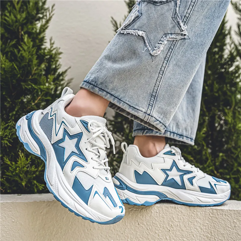Grumpy Ram Anti-Slip Wear-Resistant Breathable Height Increasing Low-Top Chunky Sneakers Men's-3