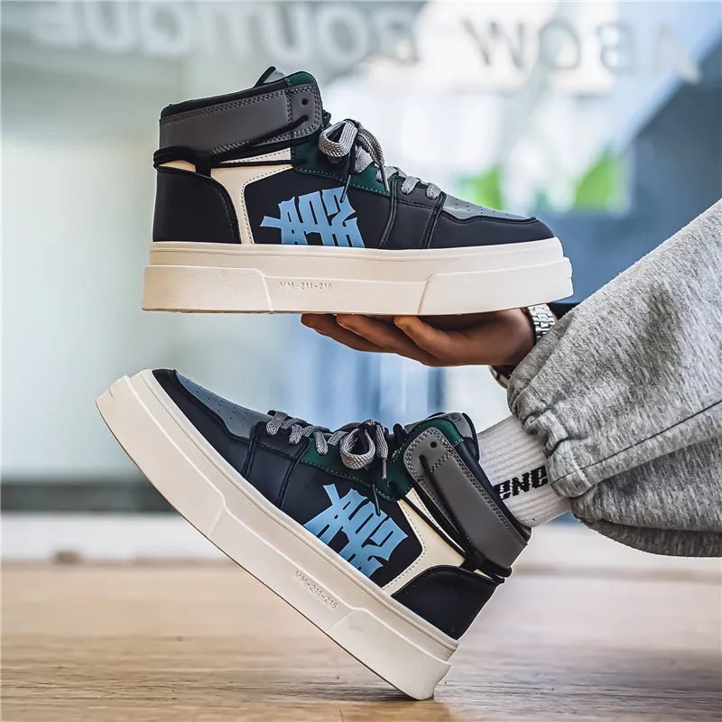 Grumpy Ram Anti-Slip Wear-Resistant High-Top Skateboard Shoes Men's-7