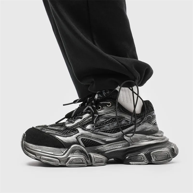 Grumpy Ram Breathable Height Increasing Low Top Chunky Sneakers Men's-2