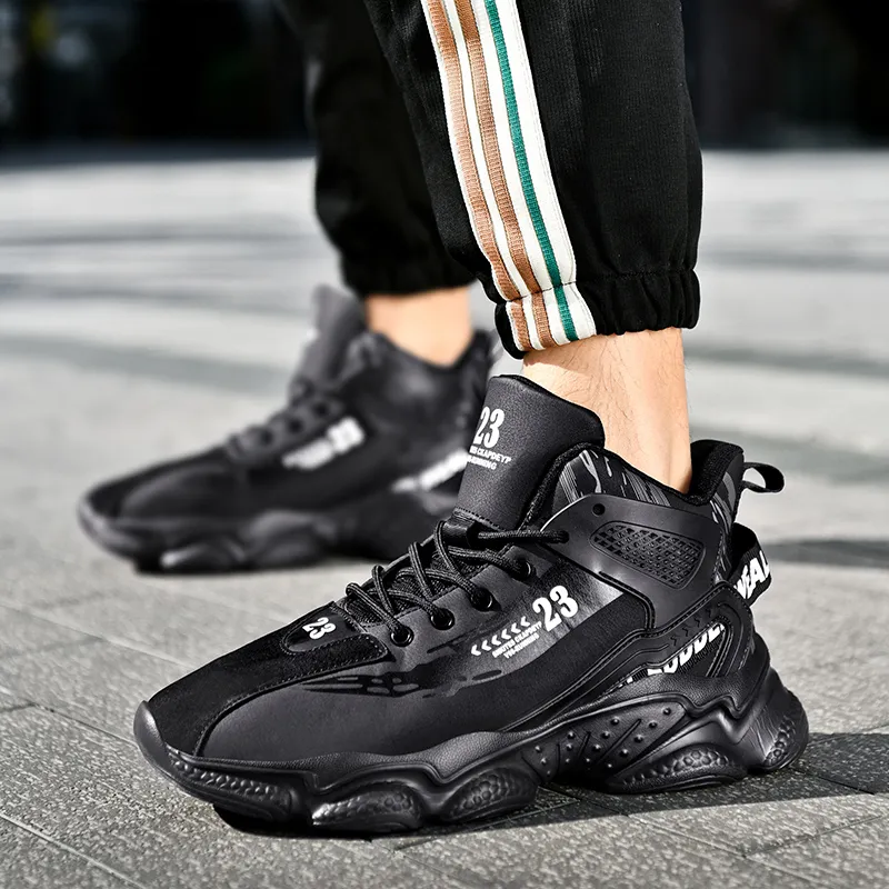 Grumpy Ram Cushioned Slip-Resistant Abrasion-Resistant Mid-Top Basketball Shoes Men's-9