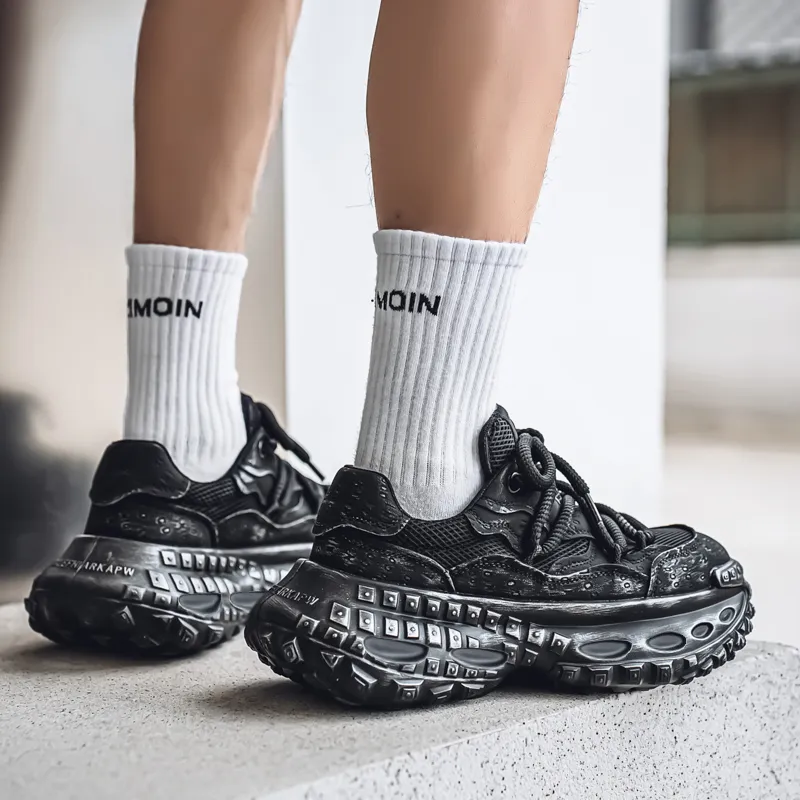 Grumpy Ram Breathable Height Increase Low Top Chunky Sneakers Men's-4