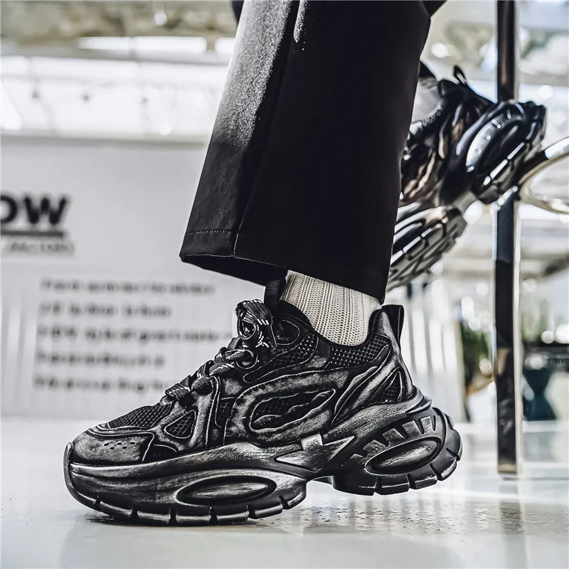 Grumpy Ram Anti-Slip Wear-Resistant Breathable Height Increasing Low-Top Chunky Sneakers Men's-6