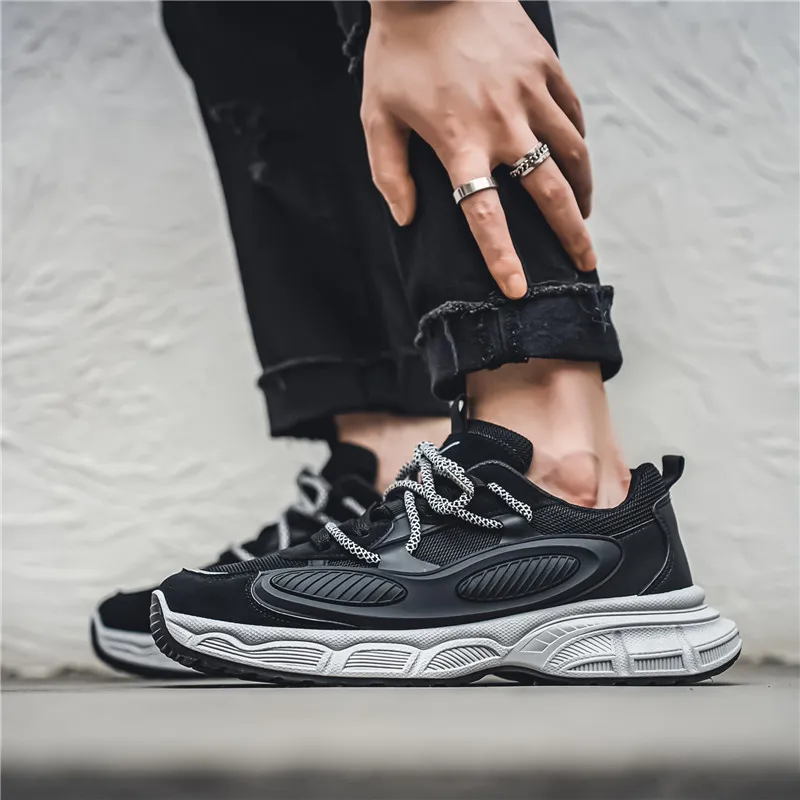 Grumpy Ram Wear Resistant Height Increasing Low Top Chunky Sneakers Men's-9