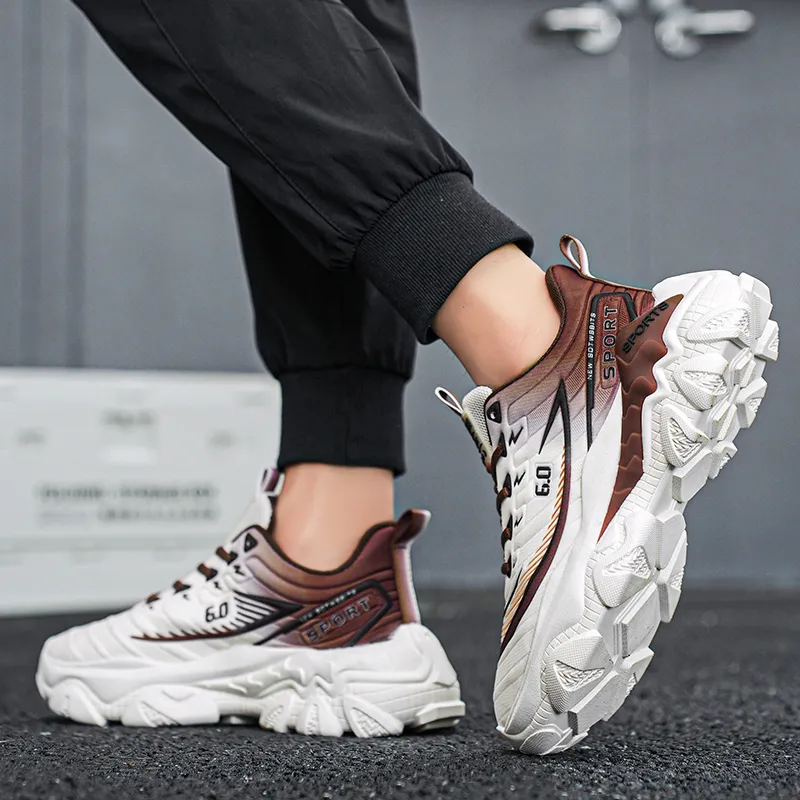 Grumpy Ram Breathable Lightweight Height Increasing Low Top Chunky Sneakers Unisex-6