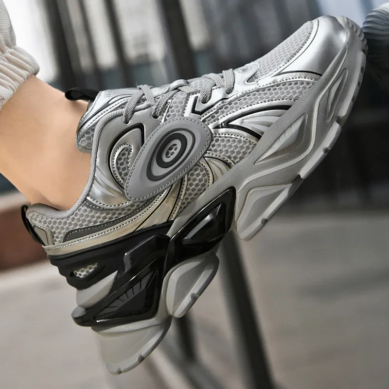 Grumpy Ram Anti Slip Wear Resistant Breathable Height Increasing Low Top Chunky Sneakers Men's-4