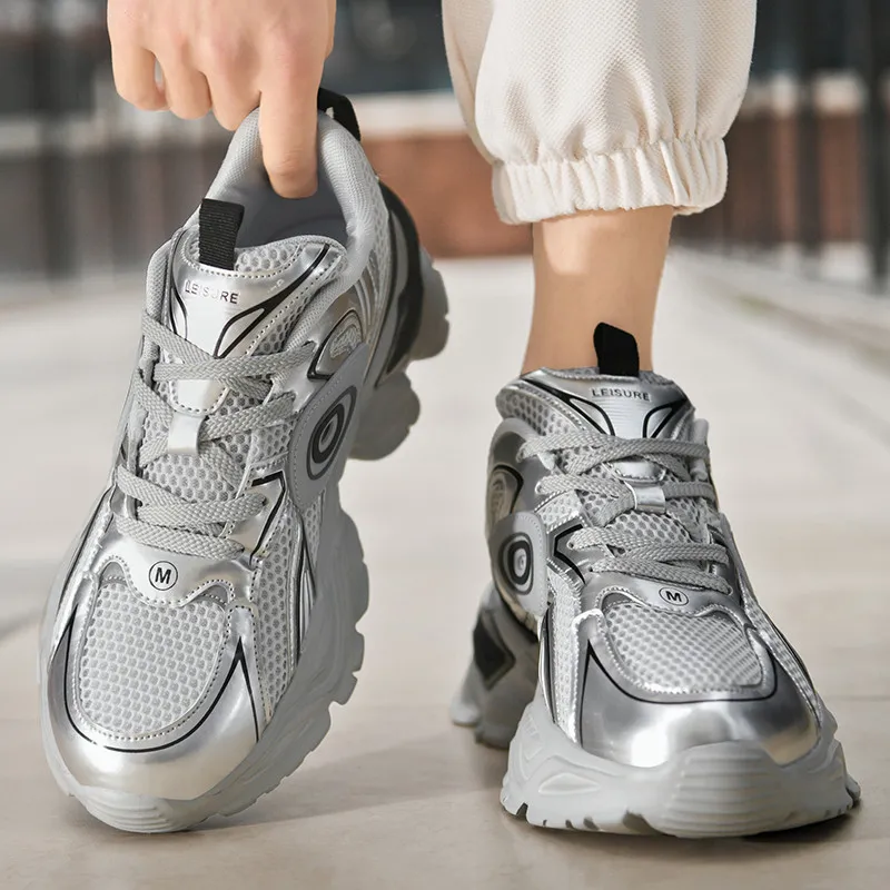 Grumpy Ram Anti Slip Wear Resistant Breathable Height Increasing Low Top Chunky Sneakers Men's-5