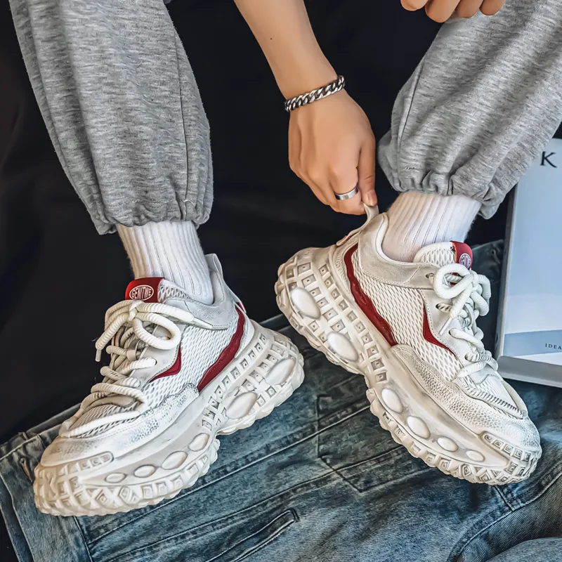 Grumpy Ram Breathable Height Increase Low Top Chunky Sneakers Men's-3