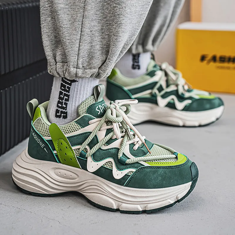 Grumpy Ram Breathable Lightweight Height Increasing Low Top Chunky Sneakers Men's-10