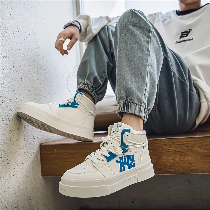 Grumpy Ram Anti-Slip Wear-Resistant High-Top Skateboard Shoes Men's-14