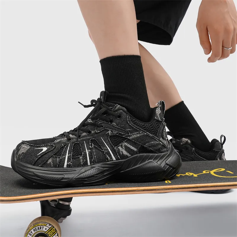 Grumpy Ram Breathable Height Increasing Low Top Chunky Sneakers Men's-2