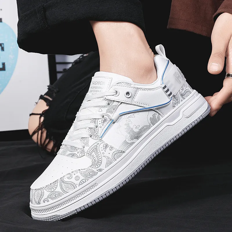 Grumpy Ram Chinese Fashion Trend Paisley, Niche Anti Slip Wear Resistant Low Top Skateboard Shoes Men's-8