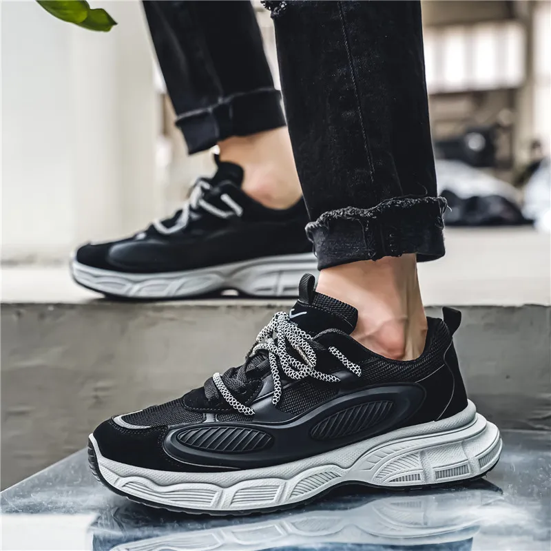 Grumpy Ram Wear Resistant Height Increasing Low Top Chunky Sneakers Men's-11