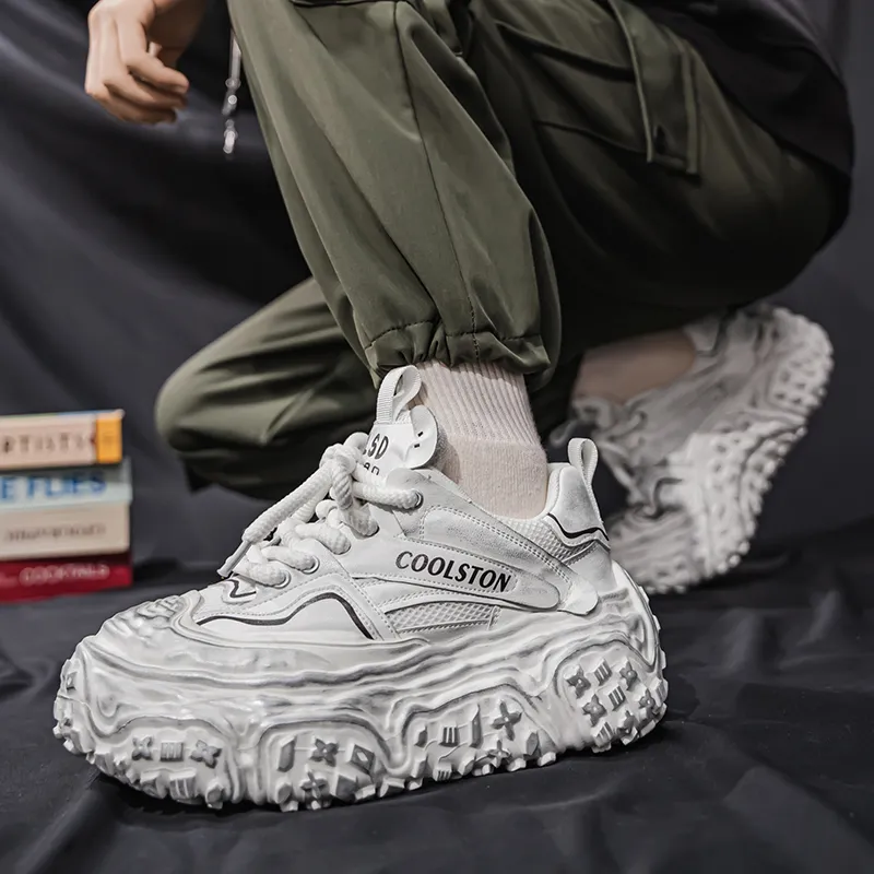 Grumpy Ram Anti Slip And Wear Resistant Height Increasing Low Top Chunky Sneakers Men's-9