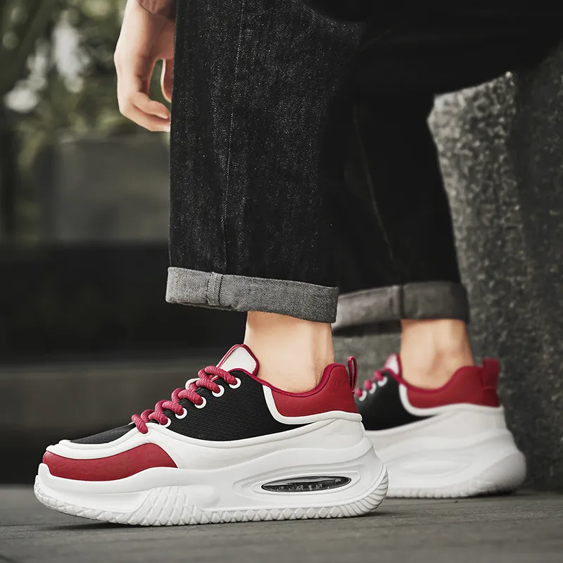 Grumpy Ram Height Increasing Wear-Resistant Slip-Resistant Low-Top Chunky Sneakers Men's-9