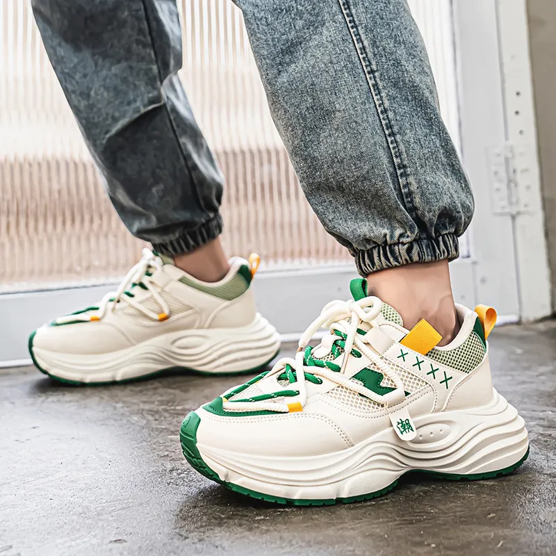 Grumpy Ram Breathable Height Increasing Low Top Chunky Sneakers Men's-11