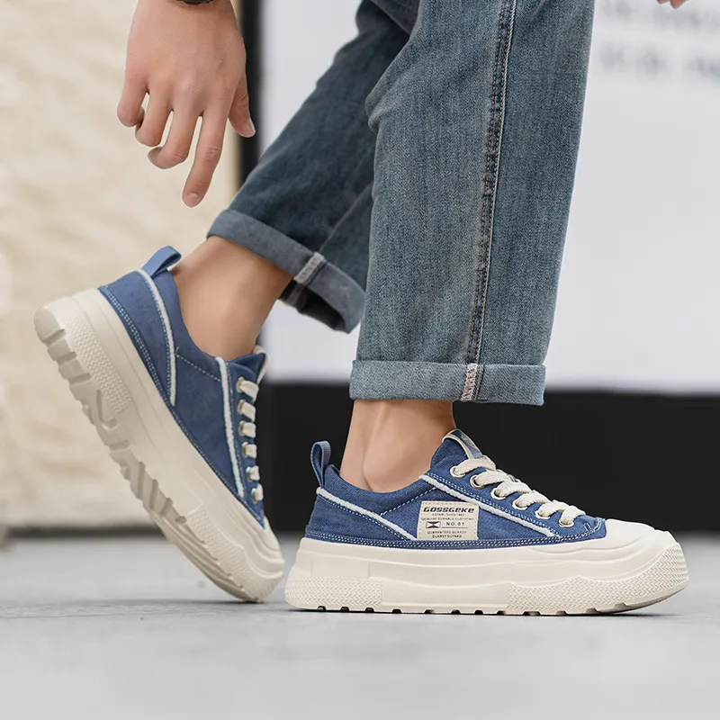 Grumpy Ram Breathable Height Increase Low Top Canvas Shoes Men's-7
