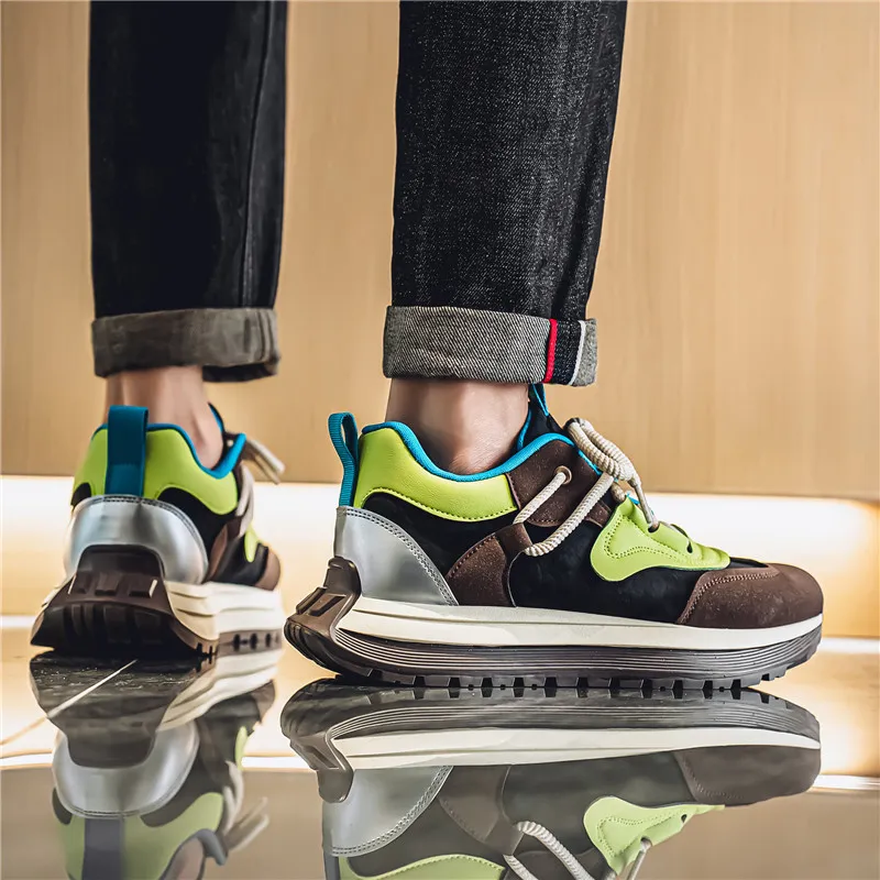 Grumpy Ram Anti Slip And Wear Resistant Height Increasing Low Top Casual Shoes Men's-4