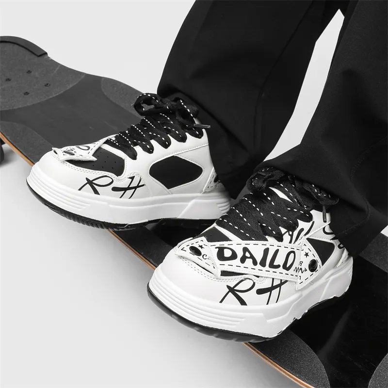 Grumpy Ram Anti Slip And Wear Resistant Height Increasing Low Top Skateboard Shoes Unisex-5