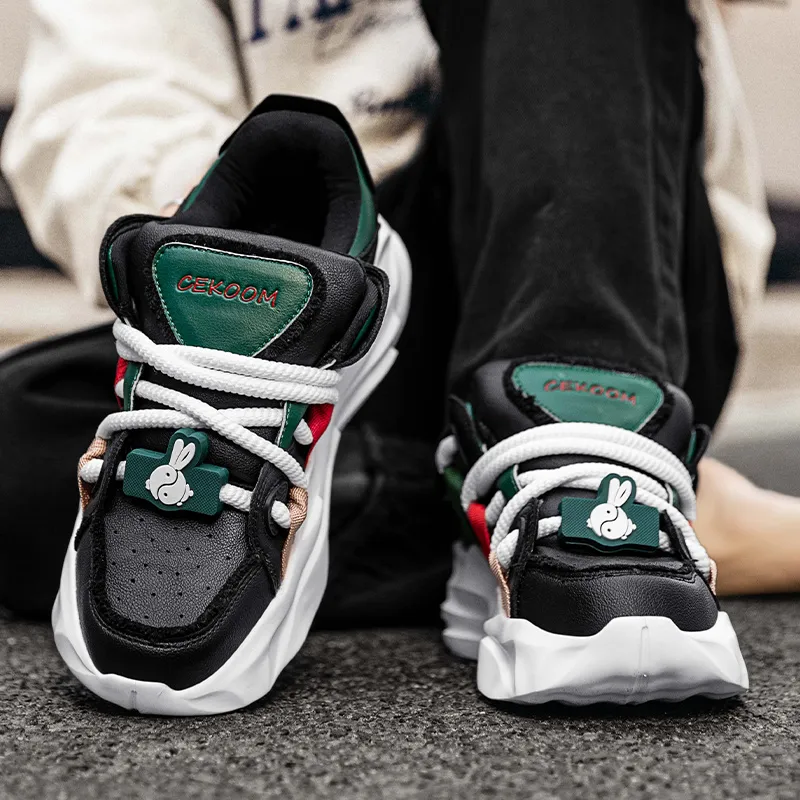 Grumpy Ram Cushioned Slip Resistant Height Increasing Low Top Chunky Sneakers Men's-11
