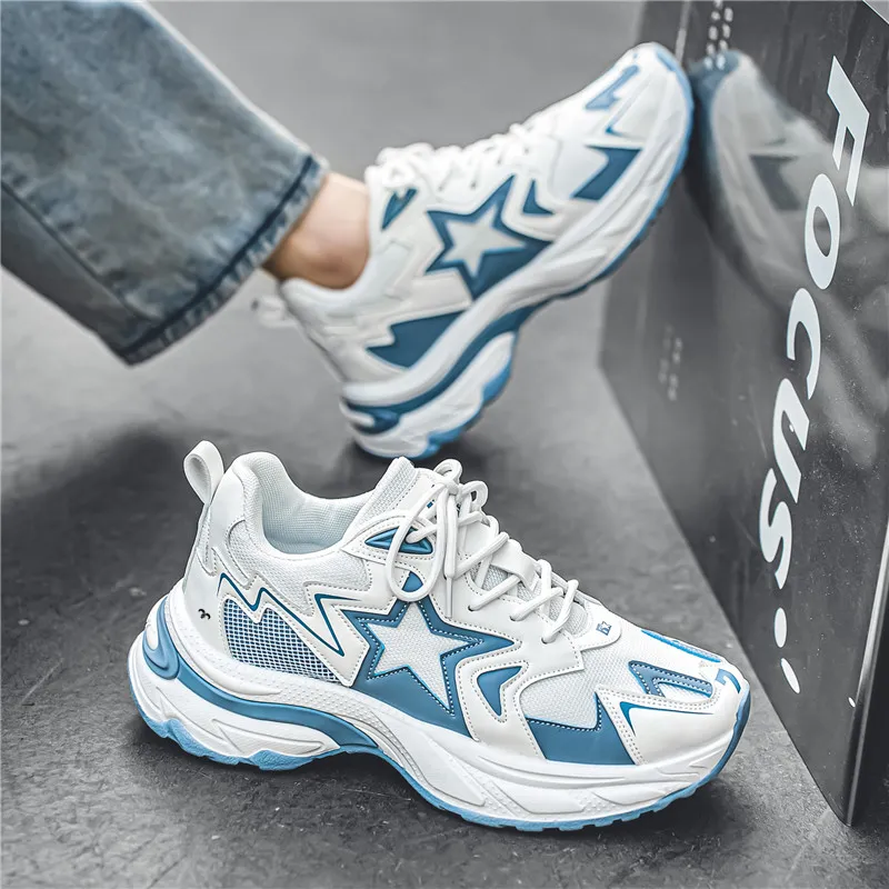 Grumpy Ram Anti-Slip Wear-Resistant Breathable Height Increasing Low-Top Chunky Sneakers Men's-2
