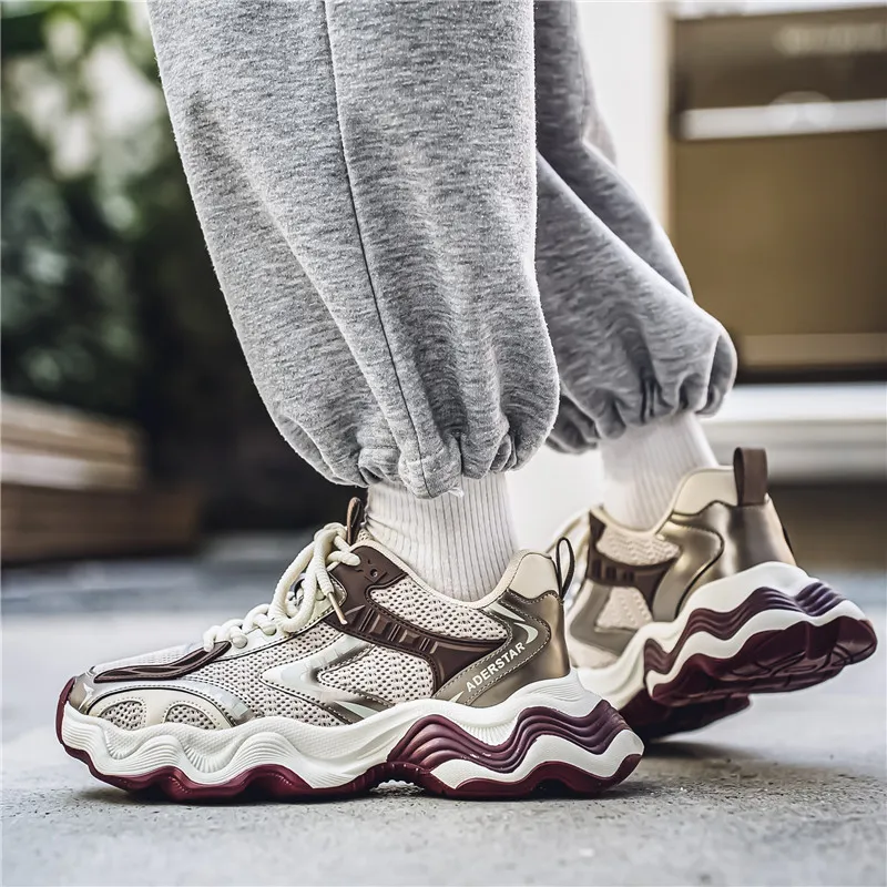 Grumpy Ram Breathable Height Increasing Low Top Chunky Sneakers Men's-11