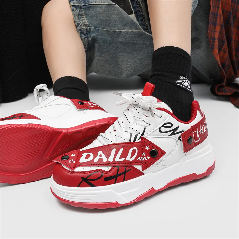 Grumpy Ram Anti Slip And Wear Resistant Height Increasing Low Top Skateboard Shoes Unisex-9