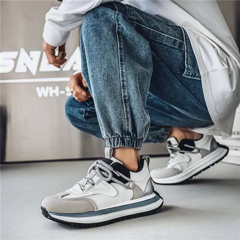 Grumpy Ram Anti Slip And Wear Resistant Height Increasing Low Top Casual Shoes Men's-11