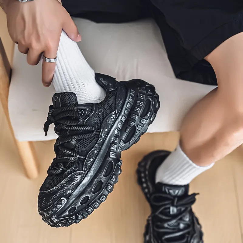 Grumpy Ram Breathable Height Increase Low Top Chunky Sneakers Men's-2
