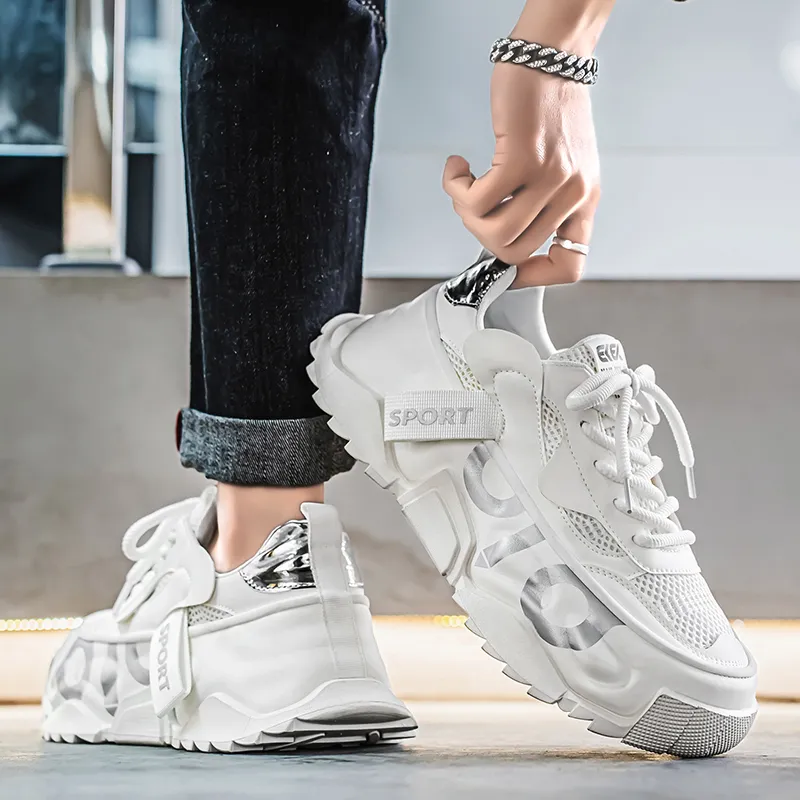 Grumpy Ram Breathable Height Increase Low Top Chunky Sneakers Men's-7