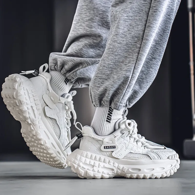 Grumpy Ram Breathable Height Increasing Low Top Chunky Sneakers Men's-15