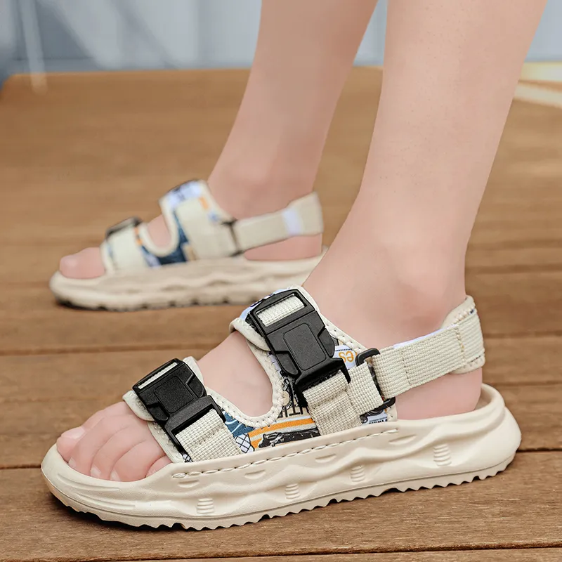 Grumpy ram Beach Sandals Men Beige/Black-3