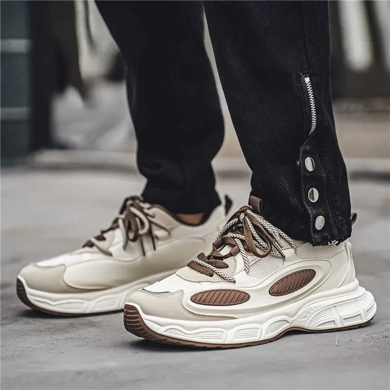Grumpy Ram Wear Resistant Height Increasing Low Top Chunky Sneakers Men's-5