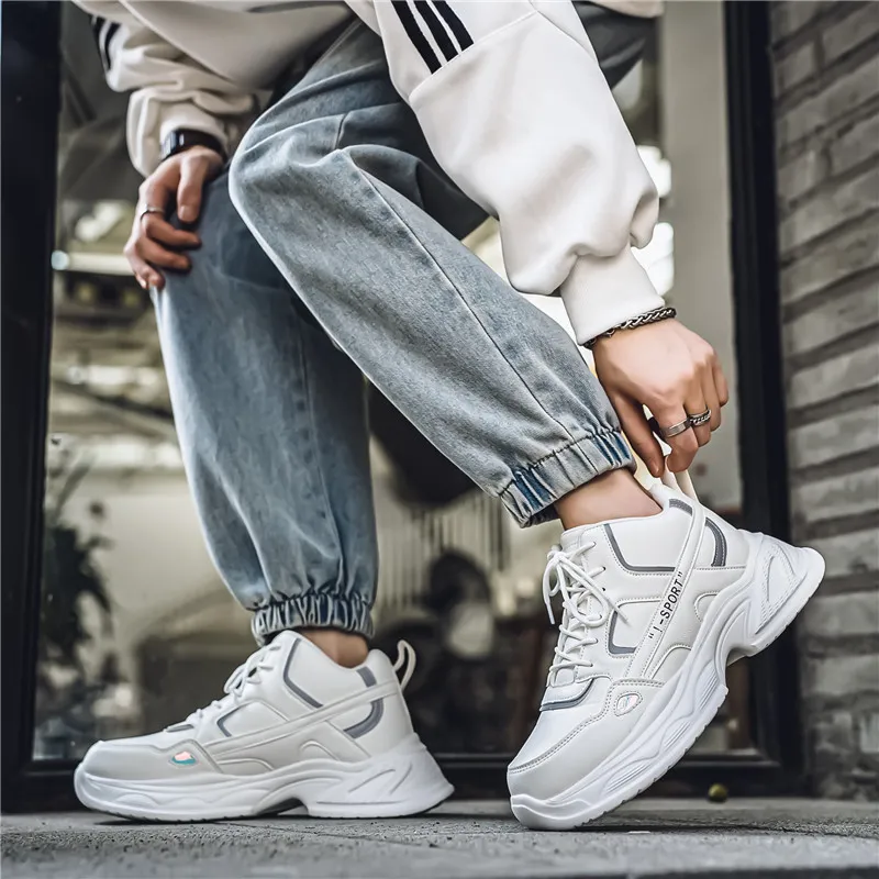 Grumpy Ram Anti-Slip And Wear-Resistant Height Increasing High-Top Chunky Sneakers Men's-16