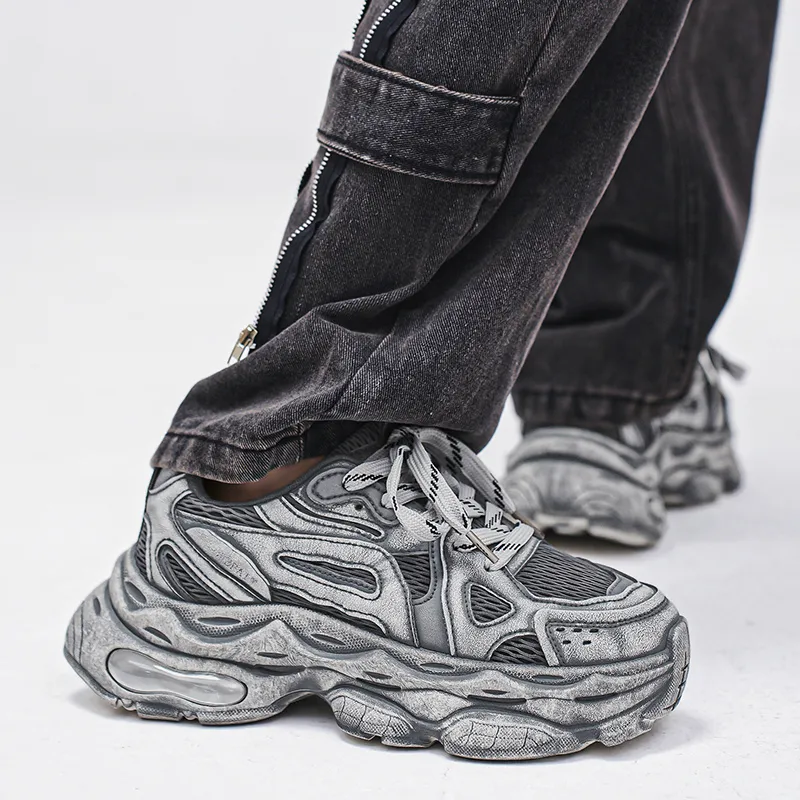 Grumpy Ram Anti-Slip And Wear-Resistant Height Increasing Low-Top Chunky Sneakers Men's-4