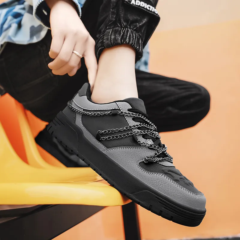 Grumpy Ram Chain Collection Anti Slip Wear Resistant Low Top Skateboard Shoes Men's-9