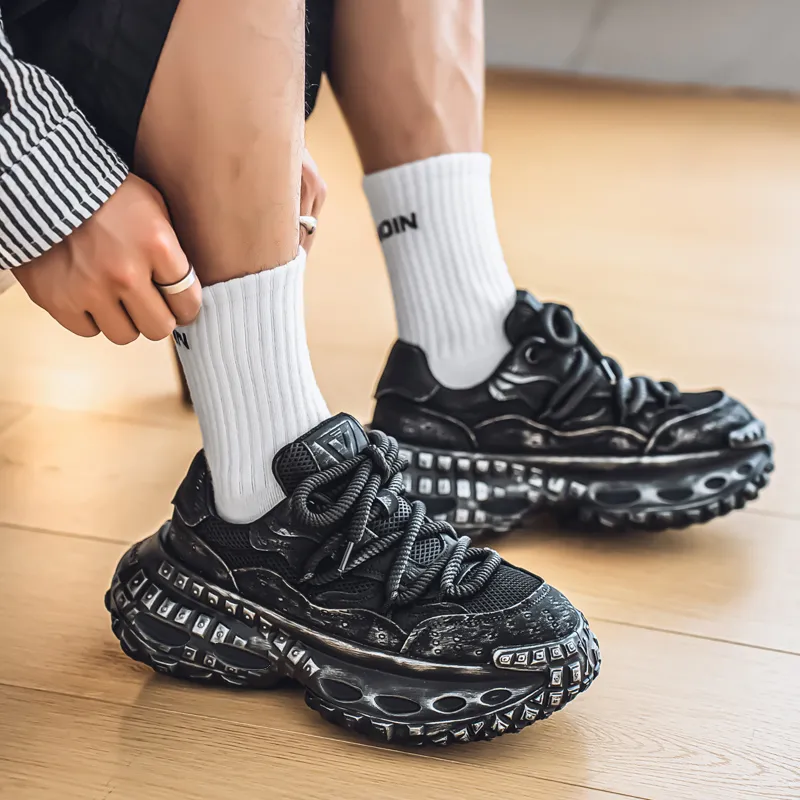 Grumpy Ram Breathable Height Increase Low Top Chunky Sneakers Men's-1
