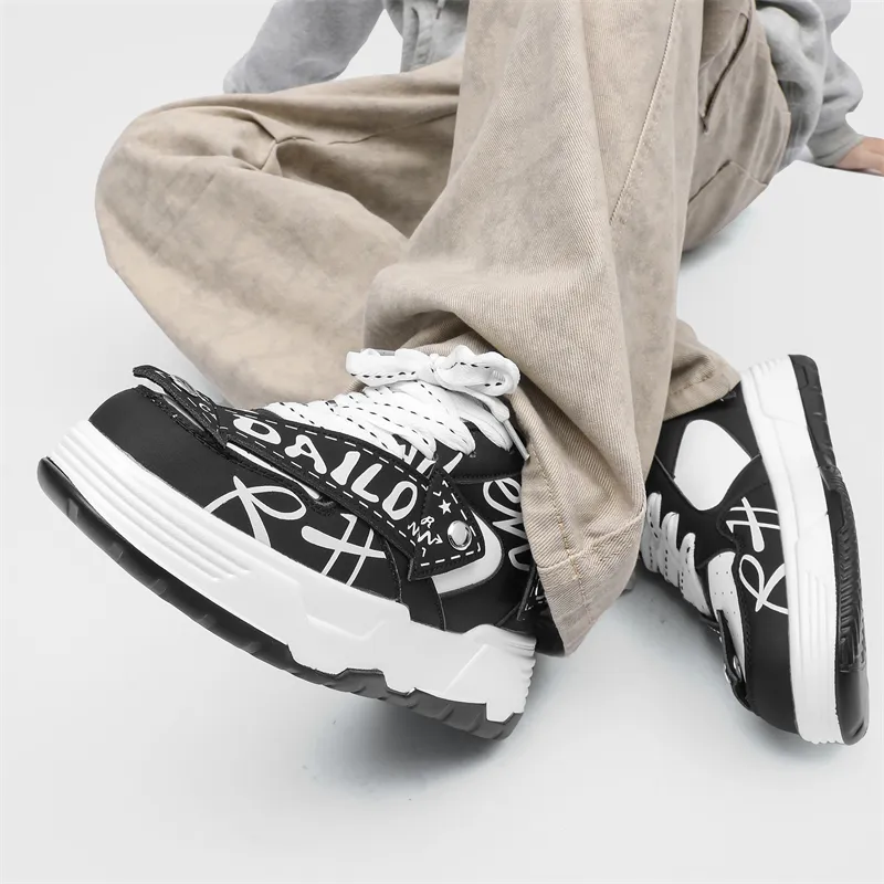 Grumpy Ram Anti Slip And Wear Resistant Height Increasing Low Top Skateboard Shoes Unisex-17