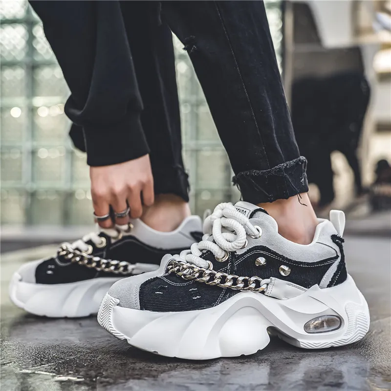 Grumpy Ram Anti-Slip Wear-Resistant Breathable Height Increasing Low-Top Chunky Sneakers Men's-1