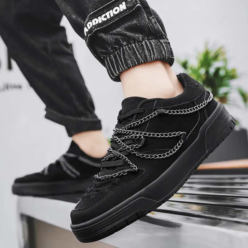 Grumpy Ram Chain Collection Anti Slip Wear Resistant Low Top Skateboard Shoes Men's-3