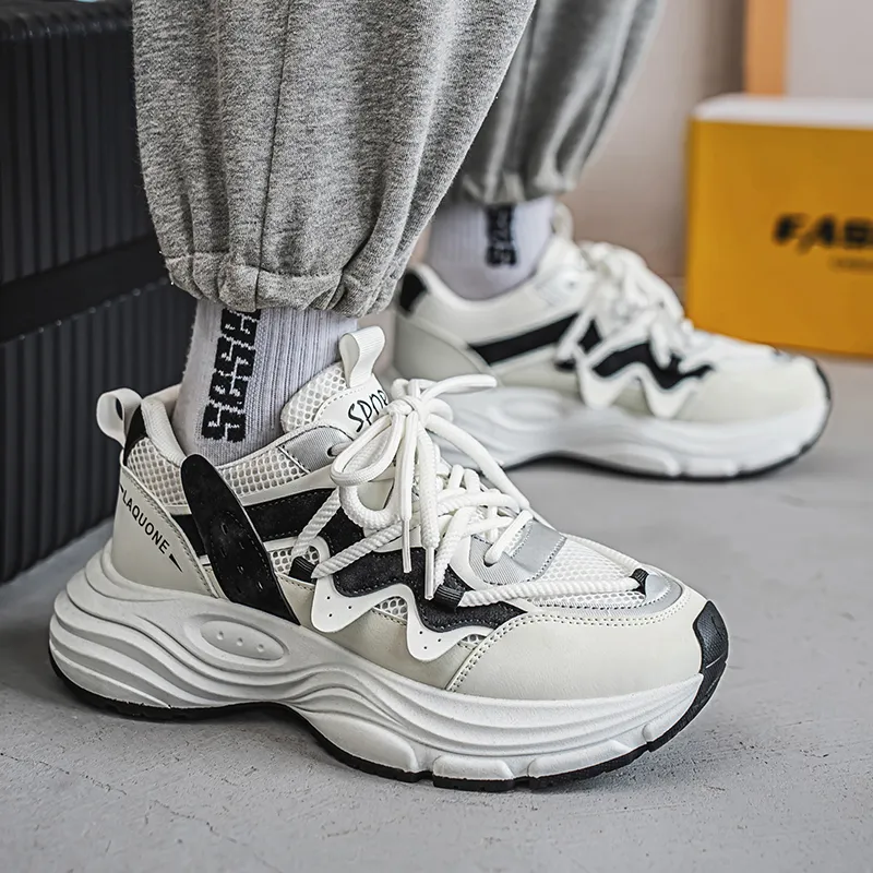 Grumpy Ram Breathable Lightweight Height Increasing Low Top Chunky Sneakers Men's-1