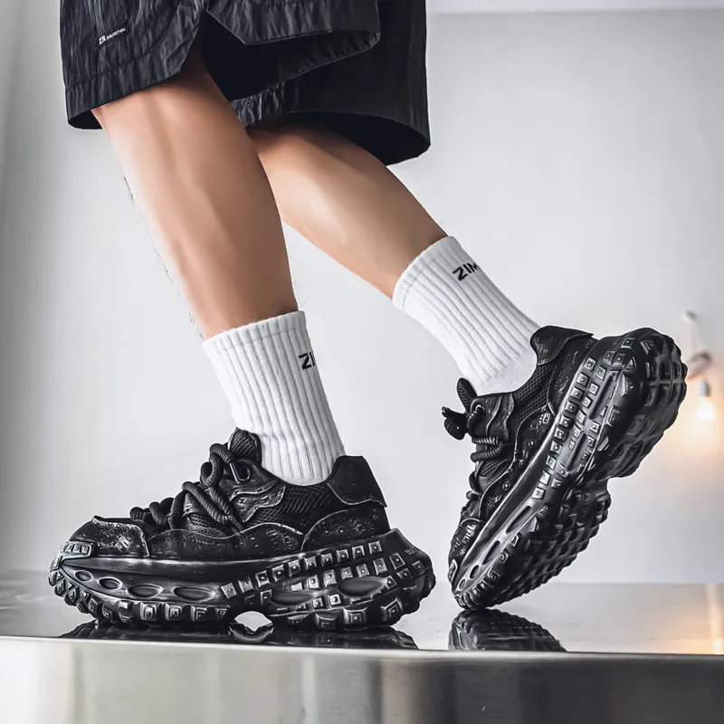 Grumpy Ram Breathable Height Increase Low Top Chunky Sneakers Men's-5