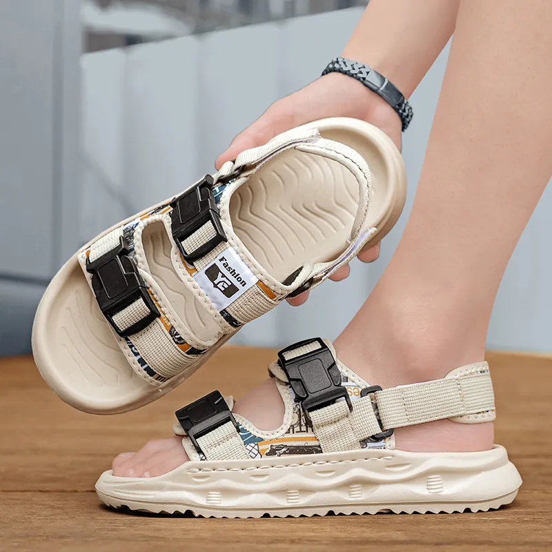 Grumpy ram Beach Sandals Men Beige/Black-1