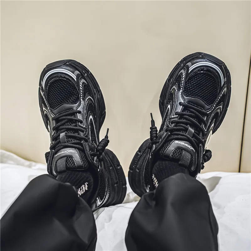 Grumpy Ram Breathable Height Increasing Abrasion Resistant Low Top Chunky Sneakers Men's-14