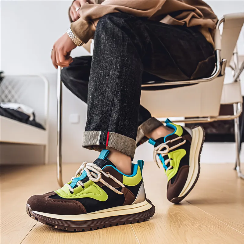 Grumpy Ram Anti Slip And Wear Resistant Height Increasing Low Top Casual Shoes Men's-3