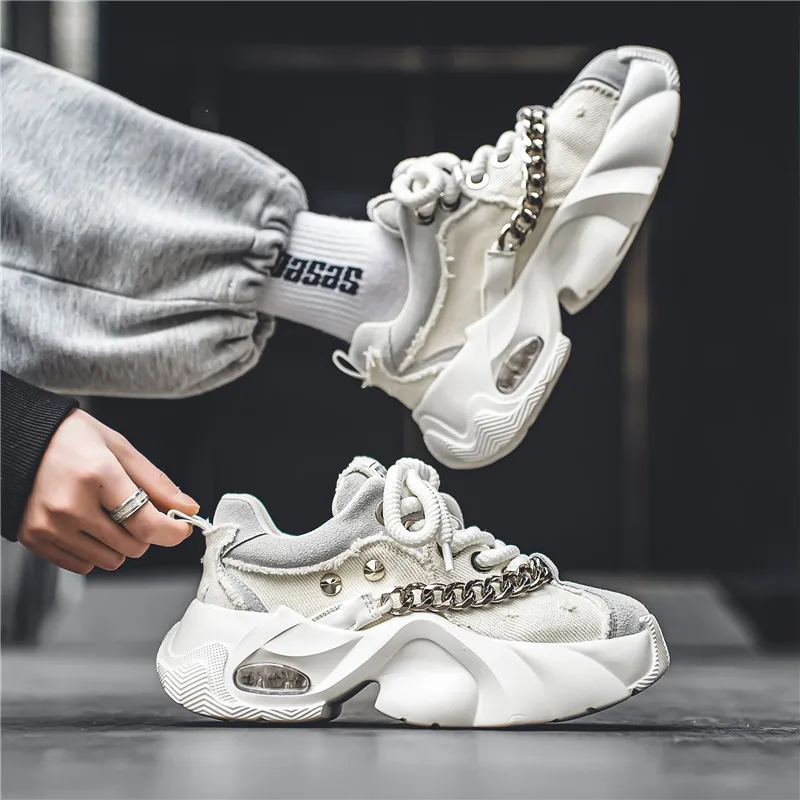 Grumpy Ram Anti-Slip Wear-Resistant Breathable Height Increasing Low-Top Chunky Sneakers Men's-6