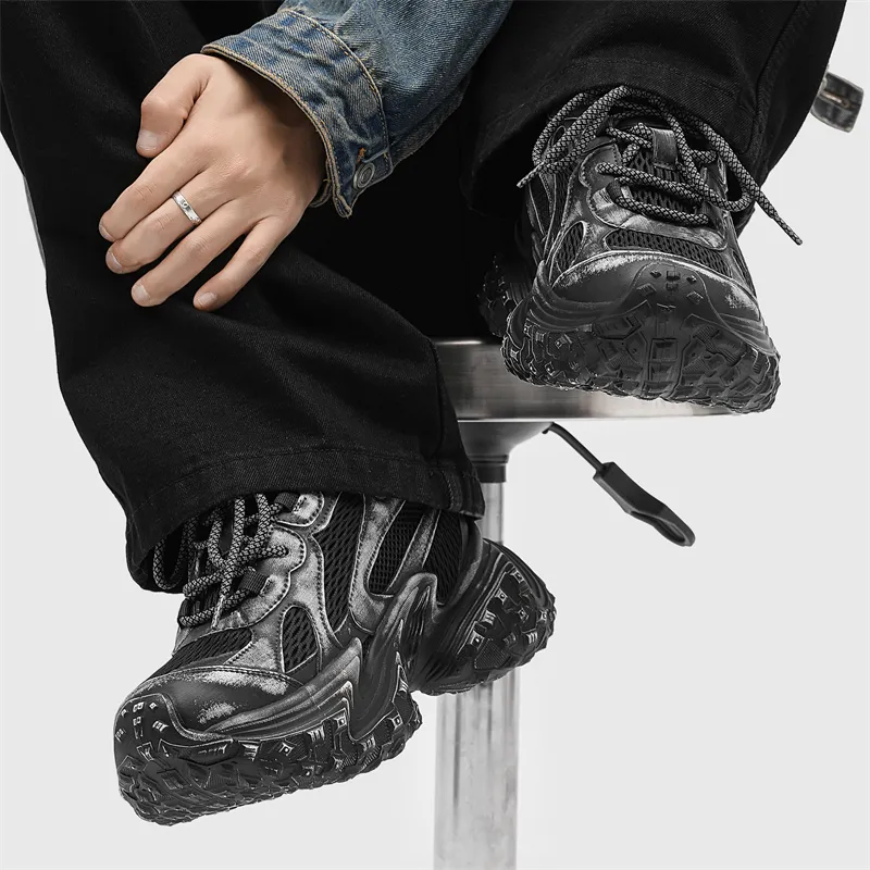 Grumpy Ram Breathable Height Increasing Low Top Chunky Sneakers Unisex-5