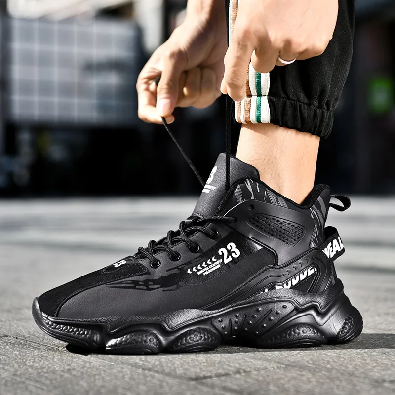Grumpy Ram Cushioned Slip-Resistant Abrasion-Resistant Mid-Top Basketball Shoes Men's-7