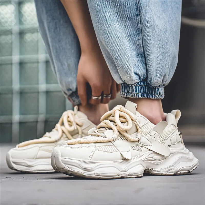 Grumpy Ram Anti-Slip Wear-Resistant Breathable Height Increasing Low-Top Chunky Sneakers Men's-5