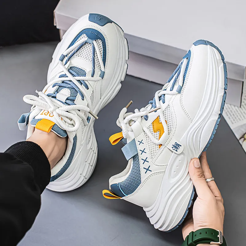 Grumpy Ram Breathable Height Increasing Low Top Chunky Sneakers Men's-1