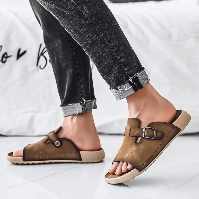 Grumpy Ram Slip Resistant Abrasion Resistant Slide Slippers Men's-3